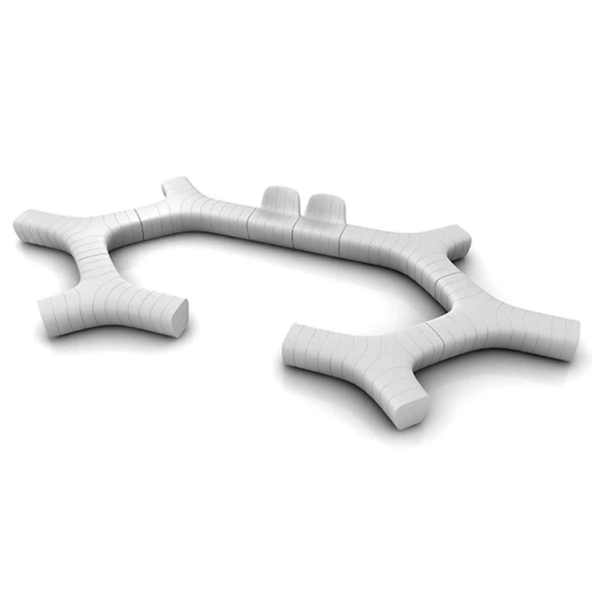 Polyethylene frame, available in white, golden rust, acid green or pearl black colours.